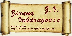 Živana Vukdragović vizit kartica